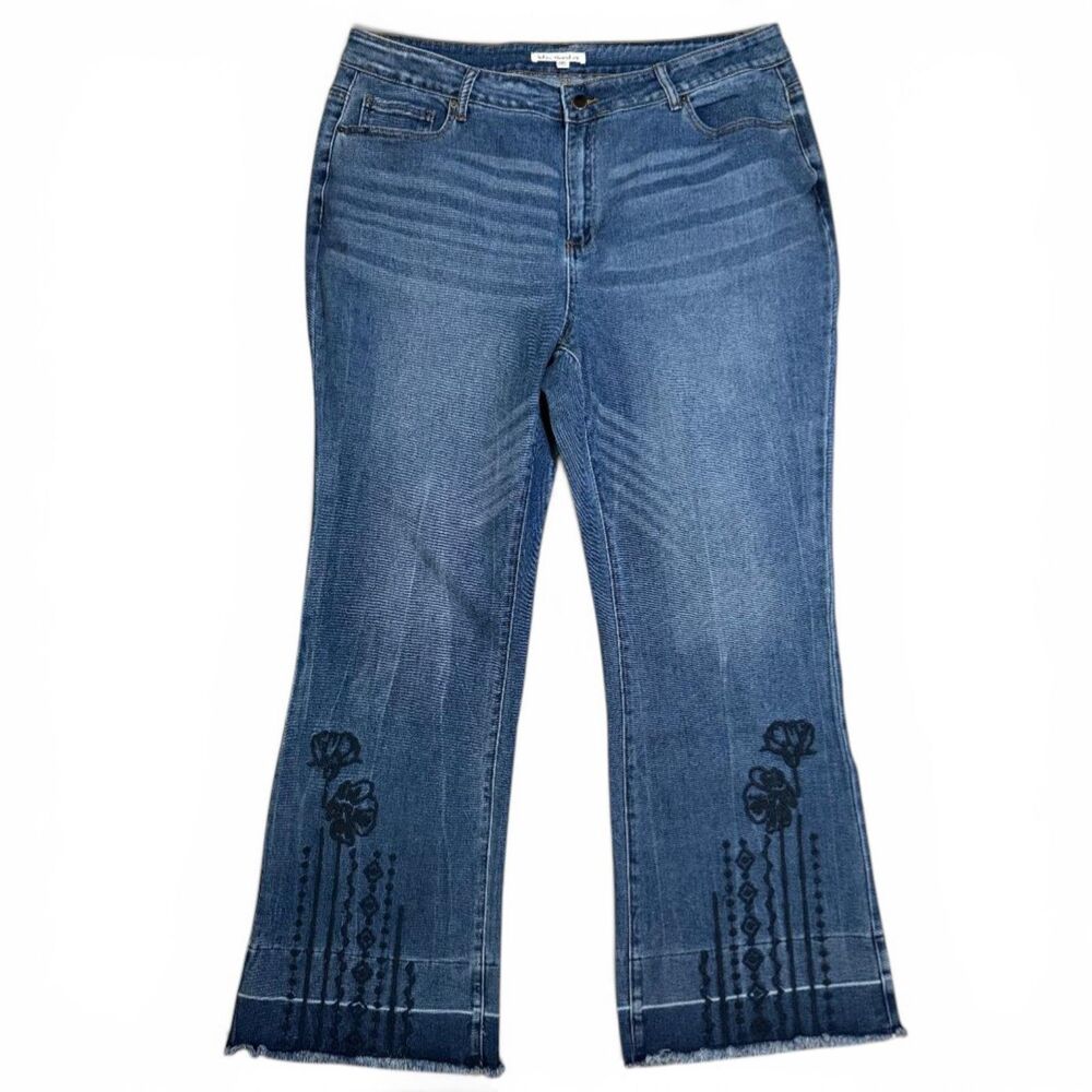 INDIGO THREAD CO. Embroidered Flare Leg Jeans, NWOT! Size 18W
